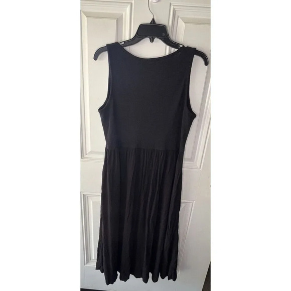 Frye Ladies Button Front Midi Dress Size Large Women’s In Black Sleeveless - Picture 11 of 12